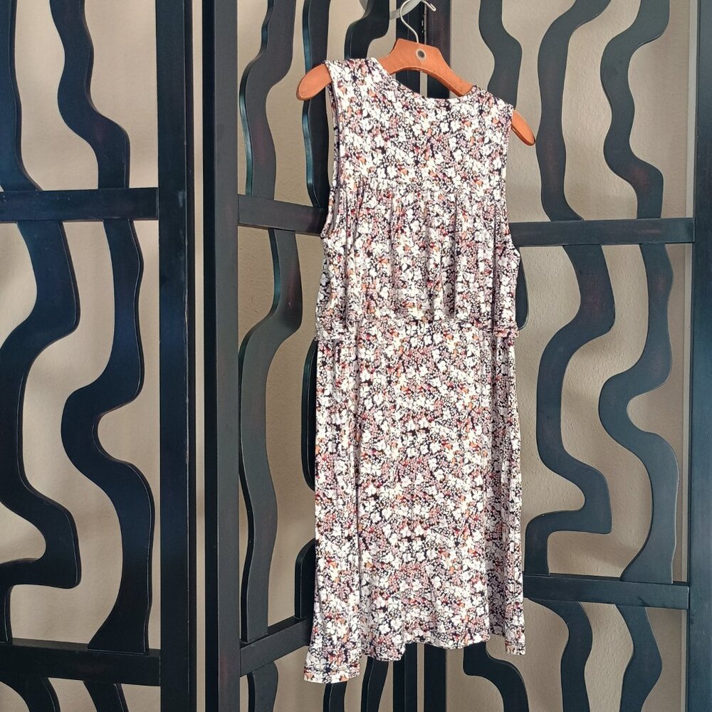 Floral Ruffle Overlay Dress - Picture 2 of 3